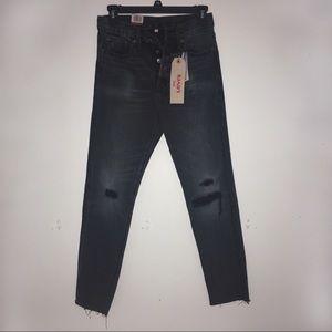 Levis wedgie fit high rise distressed jeans
